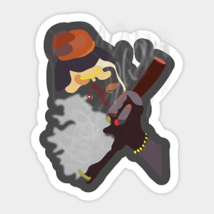 Baba smoking weed Sticker